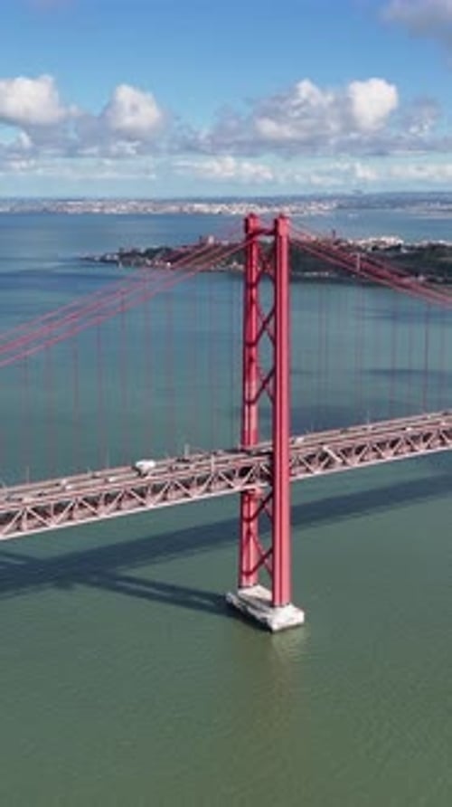 25th April Bridge at Lisbon in Lisbon District Portugal.