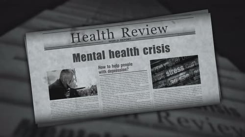 Mental Health Crisis Newspaper Reveal Animation