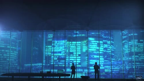 Office with a Laptop Based on Artificial Intelligence 3D Render