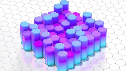 Abstract Glassy Hexagons Background 102 4K