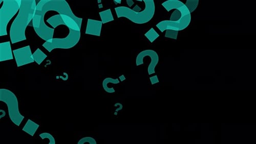 Animated Green Question Marks Floating Background Loop