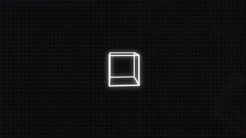 Abstract Animated Glowing Geometric Shape Outlines