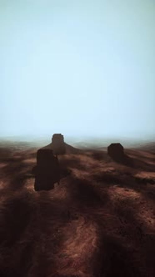 Group of Rocks in Desert