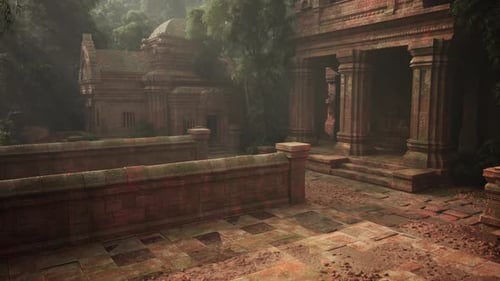 Stone Building With Columns and Pillars