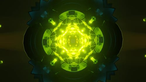 Flashing Neon Lights Form a Vibrant Rhythmic Pattern in a Seamless VJ Loop
