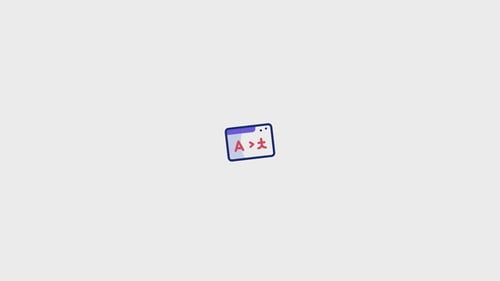 Icône animée de traduction en ligne