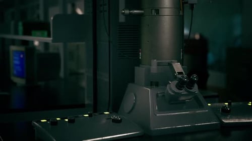 Scientific Laboratory Microscope with Pulsing Lights