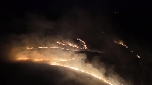 fires burn mountainside in appalachian mountains