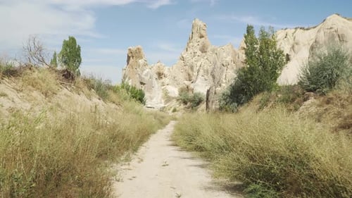 Scenic pathway in Love Valley of Goreme Historical National Park