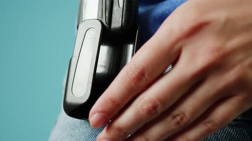 Pager Beeper Device Close Up on a Desk Retro Phone 90s Instant Communication and Connection Sms