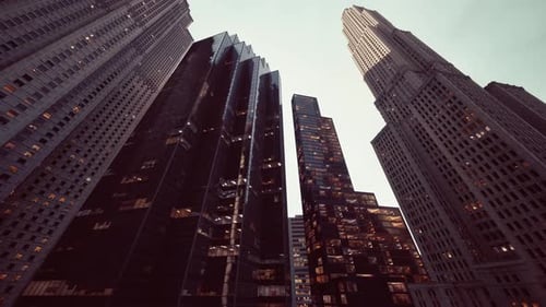 Staggering Cityscape of Towering Skyscrapers Gazes Over Urban Horizon
