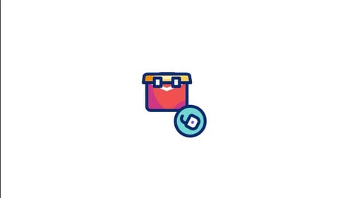 Animated Bin Icon with Lock and Keyhole