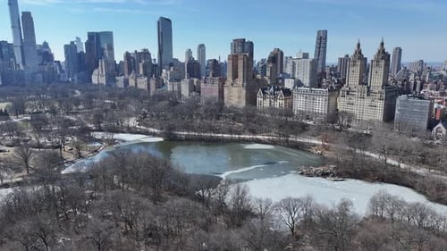 Central Park At Manhattan In New York United States.
