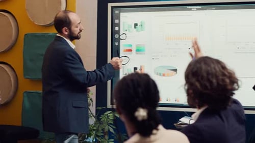 Business Presentation with Interactive Digital Display