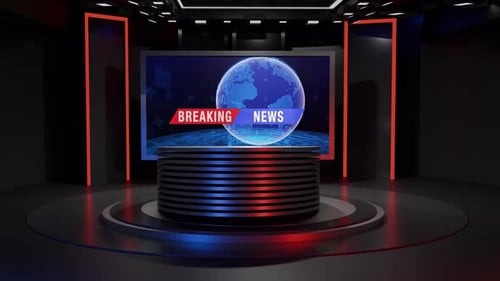 3D-Hintergrundschleife für virtuelle Nachrichtenstudios