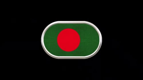 3D Rotating Bangladesh Flag Animation