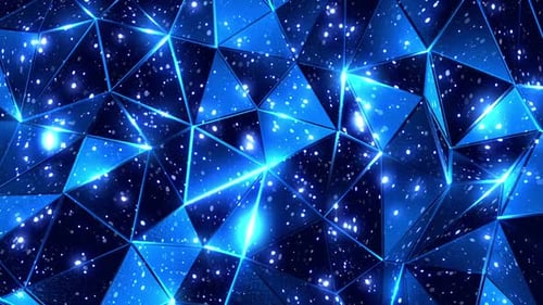 Blue Shining Polygons
