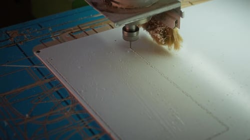 Machine Cutting Pattern On Plank