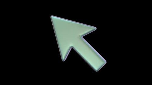 Arrow Icon Schillernde Social-Media-Ästhetik auf einer transparenten Alpha-Schleife