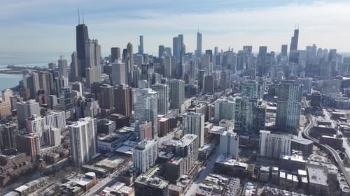 Downtown Chicago At Chicago In Illinois United States.