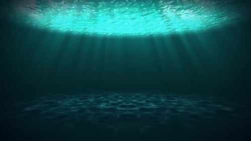 Underwater Light Rays Ocean Floor Seamless Loop Background