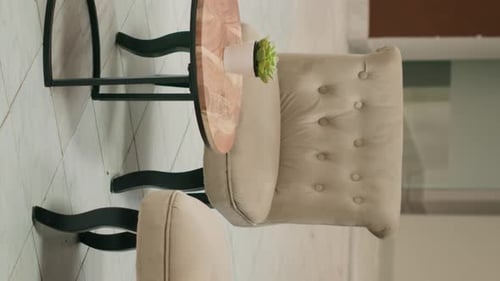 Vertical Video Lounge Area with Luxury Armchairs