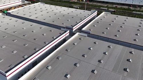 Warehouse Storages, 4K Drone Shot