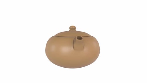 Animated 3D Teapot Spinning on White Background