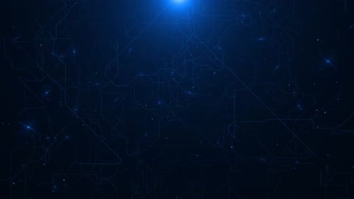 Animated Blue Technology Circuit Lines Background Loop