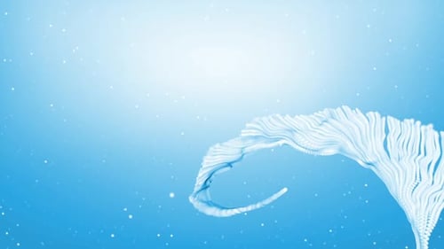 Elegant Blue Abstract Fluid Particle Stream Background Animation