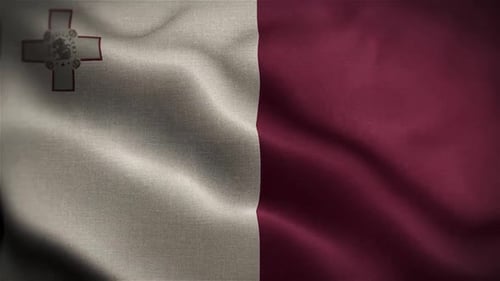 Realistic Waving Flag of Malta