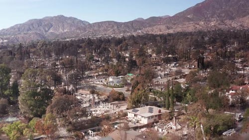 Eaton Fire Burn Zone in Altadena, California
