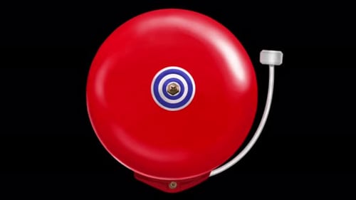 Red Alarm Bell Ringing Animation