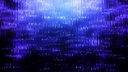 Abstract Blue Glitch Digital Data Stream Background