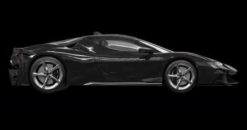 Rotating Modern 3D Sports Car