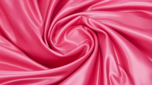 Elegant Pink Silk Fabric Swirling Abstract Motion