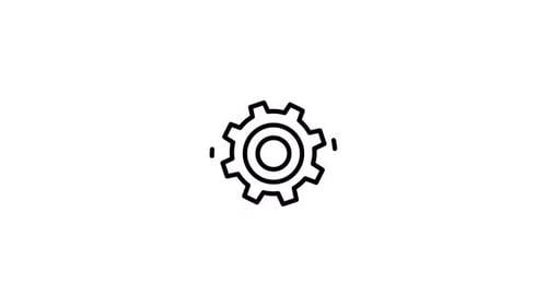 Minimalist Spinning Gear Icon Animation