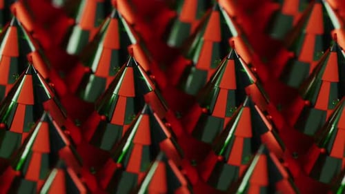 Seamless Loop of Festive Geometric Christmas Trees Pattern