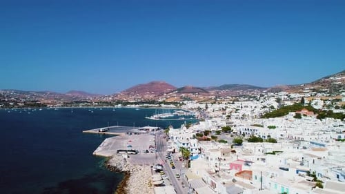 Luftaufnahme der Insel Paros