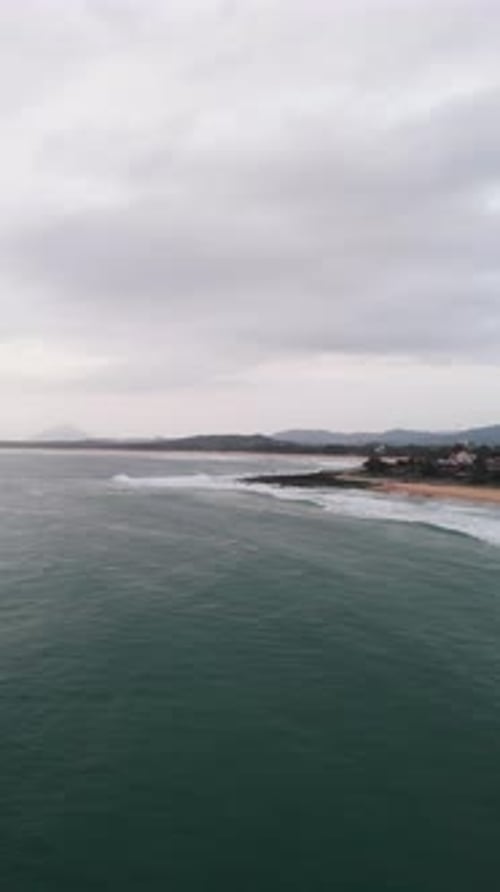 Aerial View of the Yen Beach in the Morning.