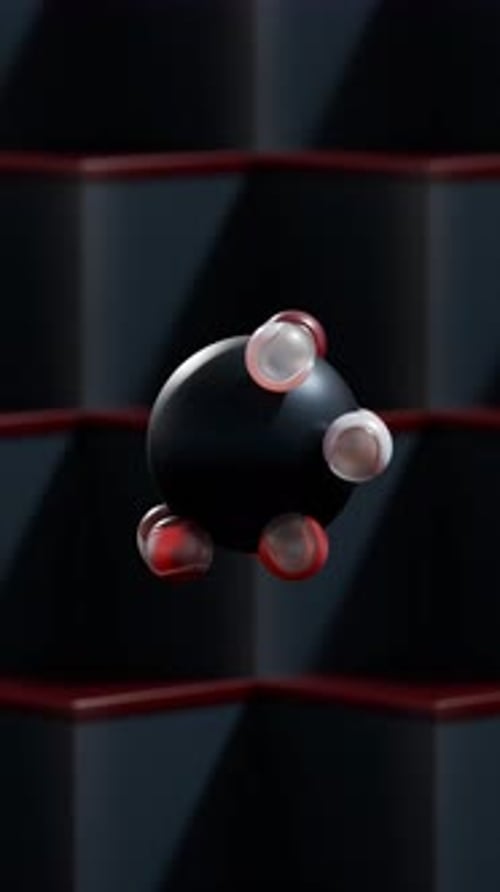 3D-Animation mit kreisenden Bällen