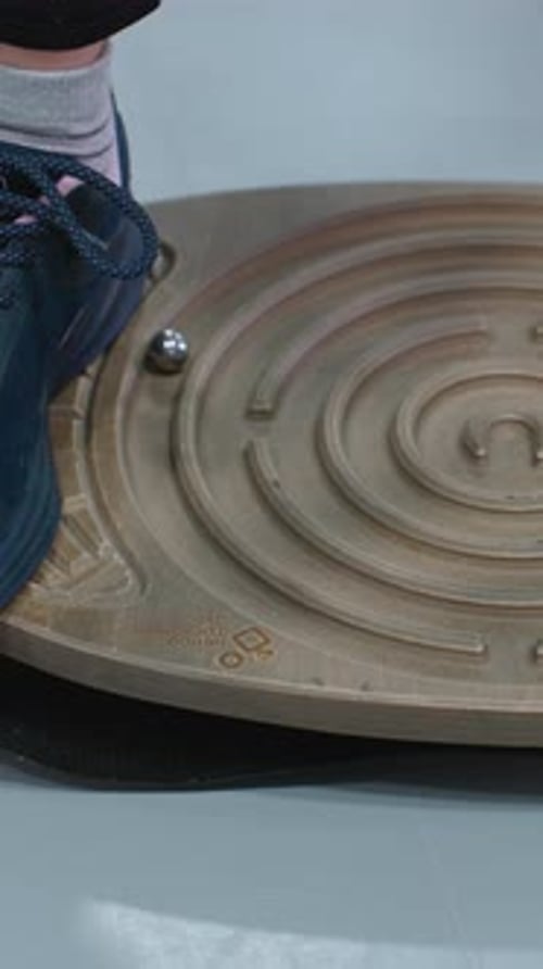 CloseUp of Person Balancing on Fitness Board During Exercise