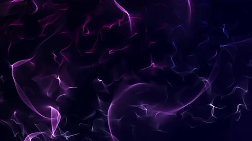 Diseño de onda fractal púrpura: papel pintado abstracto sin fisuras con partículas brillantes y líneas dinámicas