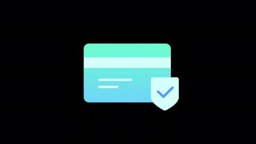 Secure Credit Card Payment Icon Animation