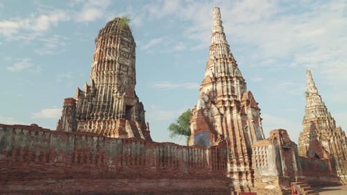 Awesome towers of Wat Chaiwatthanaram in Ayutthaya, Thailand