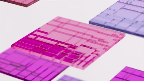 Abstract Animated Geometric Squares Moving Block Pattern Background