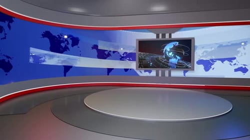 3D Virtual News Studio Ab0010 Hintergrundschleife