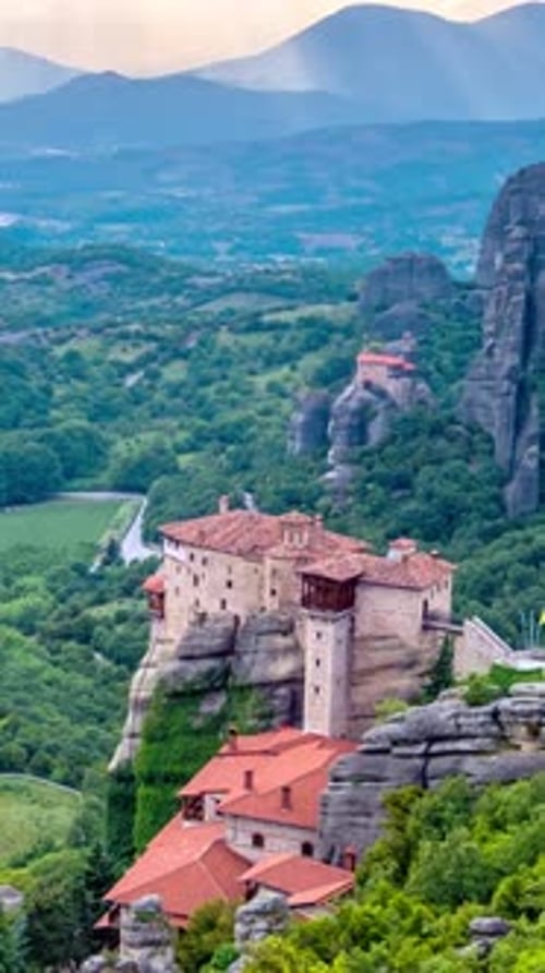 Timelapse de los monasterios de Meteora en Grecia