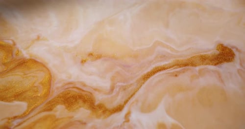 Swirling Light Orange and Gold Fluid Abstract