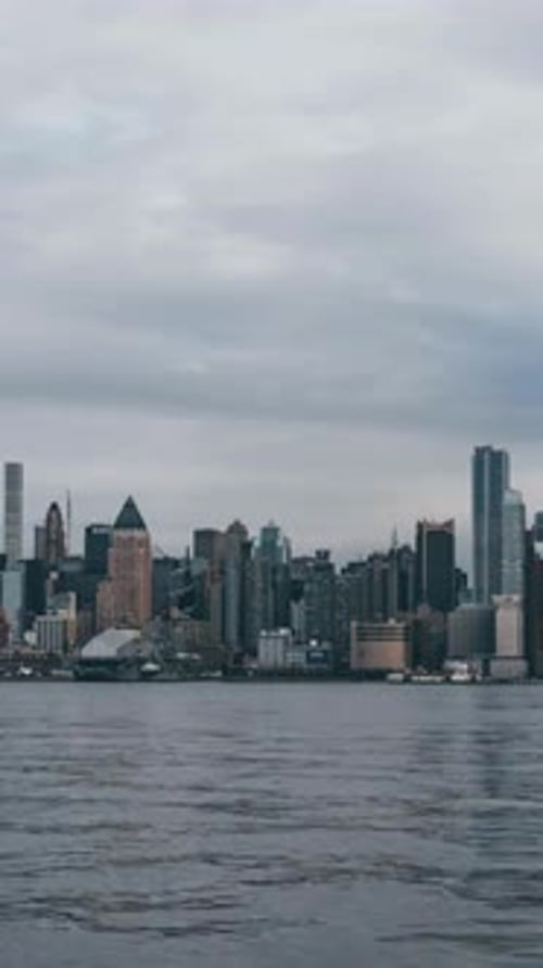 Vertical View Of New York Cityscape, USA